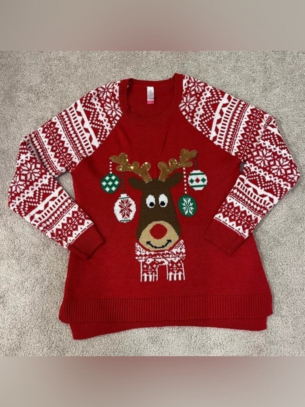 No Boundaries Reindeer Christmas Sweater